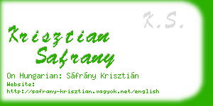 krisztian safrany business card