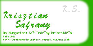 krisztian safrany business card